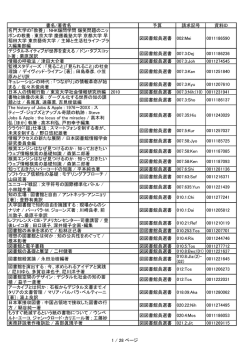 1 / 28 ページ 書名/著者名 予算 請求記号 資料ID 名門大学の「教養
