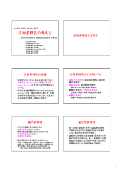 生物多様性の考え方