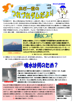 つれづれダムだより Vol.6(2011年12月号)