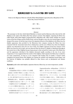 陸奥湾を回遊するイルカの行動に関する研究