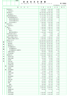資 金 収 支 計 算 書