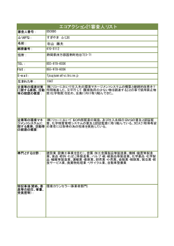 エコアクション21審査人リスト