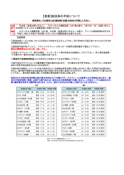 【重要】航空券の手配について