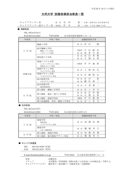 就職指導担当のご紹介