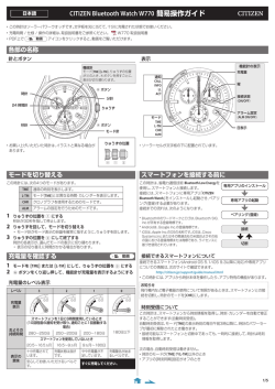 CITIZEN Bluetooth Watch W770 簡易操作ガイド