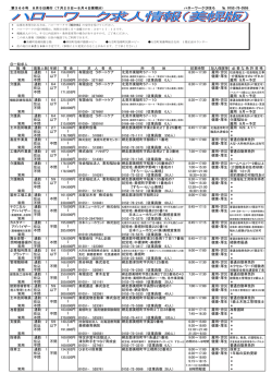 第366号 8月5日発行 ハローワーク求人情報