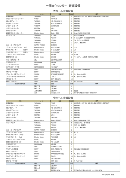機材リスト - 一関文化センター