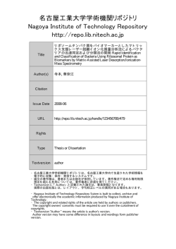見る/開く - 名古屋工業大学学術機関リポジトリ