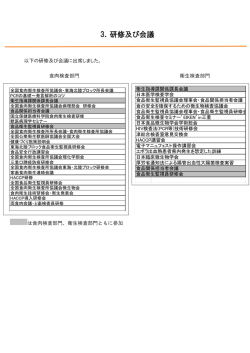 3．研修及び会議