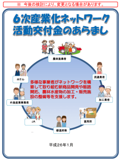 6次産業化ネットワーク活動交付金のあらまし