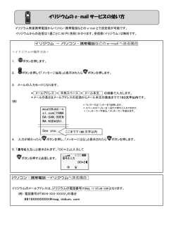 イリジウムの e-mail サービスの使い方