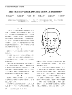 立位と仰臥位における顔面構造物の形態変化に関する画像解剖学的検討