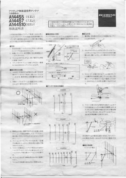 Page 1 アマチュア無線通信用アンテナ 14.4MHz A144S5 (5エレ