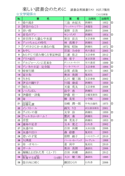読書会用図書リスト