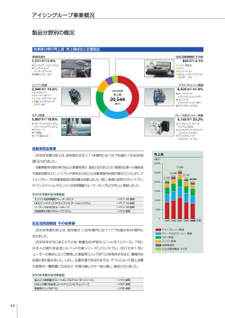 アイシングループ事業概況 製品分野別の概況