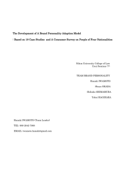 The Development of Brand Personality Adaptation Model: Based on