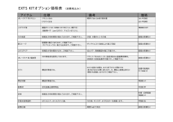 EXTS KITオプション価格表