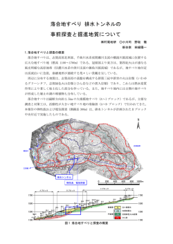 落合地すべり 排水トンネルの 事前探査と掘進地質