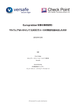 Eurograbber攻撃の事例研究 - チェック・ポイント・ソフトウェア