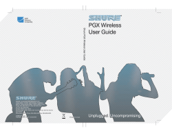 Shure PGX Wireless User Guide Japanese
