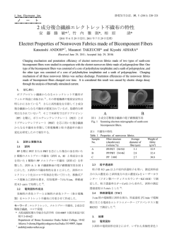 2 成分複合繊維エレクトレット不織布の特性
