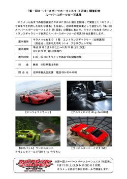 「第一回スーパースポーツカーフェスタ IN 沼津」開催記念