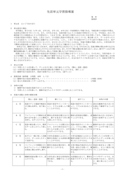 小学校 生活単元学習指導案 No.1