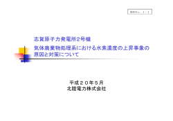 No.1-1 志賀原子力発電所2号機 気体廃棄物処理系における水素濃度の