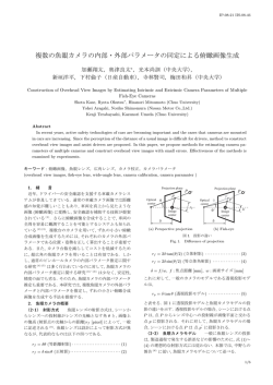 複数の魚眼カメラの内部・外部パラメータの同定による俯瞰