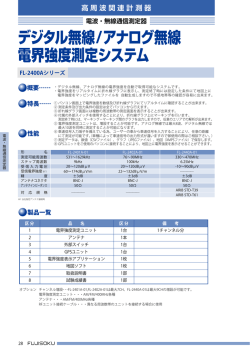 デジタル無線/アナログ無線 電界強度測定システム
