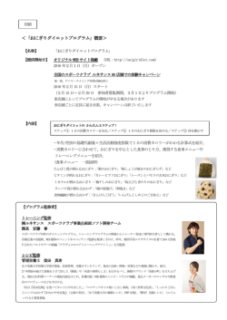 「おにぎりダイエットプログラム」概要［749.4 KB