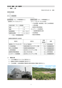 1 組織・人員 2 事務分掌