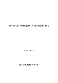 津波の河川遡上解析手法を活用した防災対策検討の進め方 （財）国土