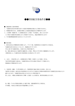 特別航空券条件書
