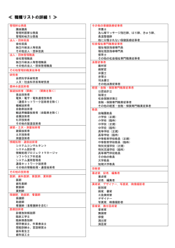 求人票検索職種一覧 (PDF 248KB)