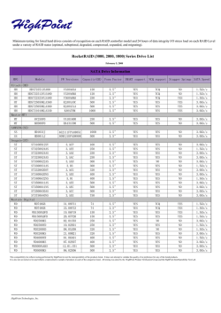RocketRAID 3000 Series Motherboard List