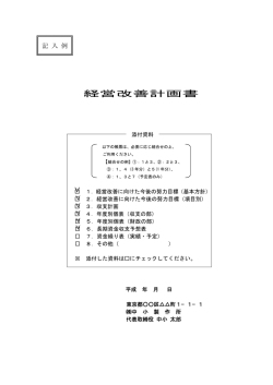 経営改善計画書