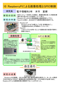 RaspberryPIによる画像処理とGPIO制御