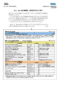 機種別 通信量目安 - SLS-TECH