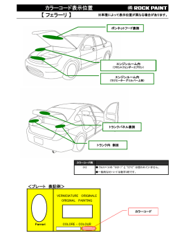 カラーコード表示位置 【 フェラーリ 】