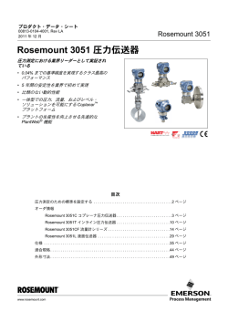 Rosemount 3051 圧力伝送器