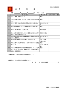馬 事 章 - 日本ボーイスカウト大阪連盟