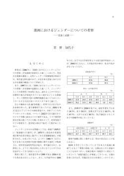 漫画におけるジェンダーについての考察
