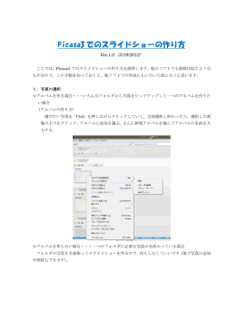 Picasa3 でのスライドショーの作り方