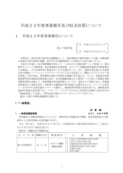 平成22年度事業報告書 (PDF:463KB)