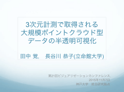3次元計測で取得される 大規模ポイントクラウド型 データの半透明可視化