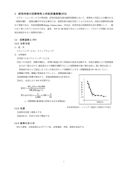 1 活性汚泥の沈降特性と汚泥容量指標(SVI) SVI = SV30(%) &times;10, 000
