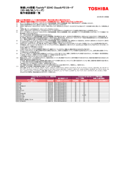 動作確認機器一覧 - FlashAir