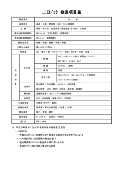 項目表PDF