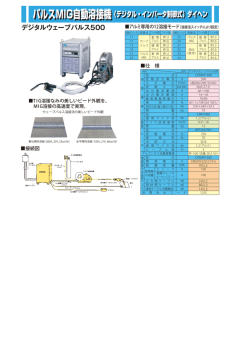 パルスMIG自動溶接機（デジタル・インバータ制御式）